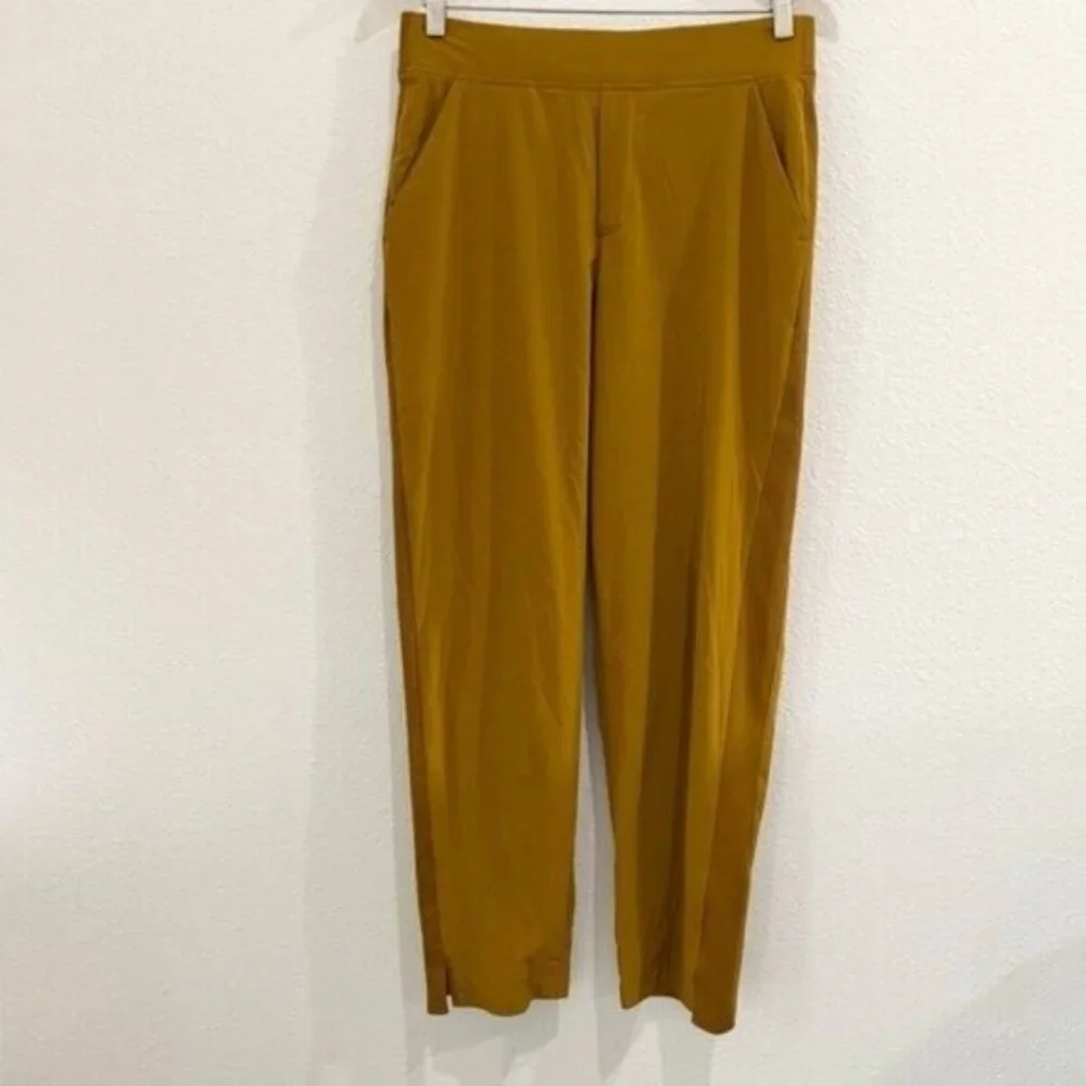 Athleta Brooklyn Ankle Pants Athleisure Preppy Neutral Stretch Straight Leg - Picture 3 of 10